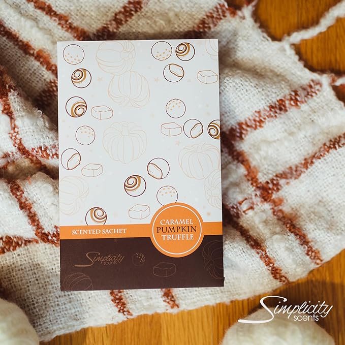 Floral Simplicity Caramel Pumpkin Truffle Scented Sachets Pack of 6, Fall & - Image 6