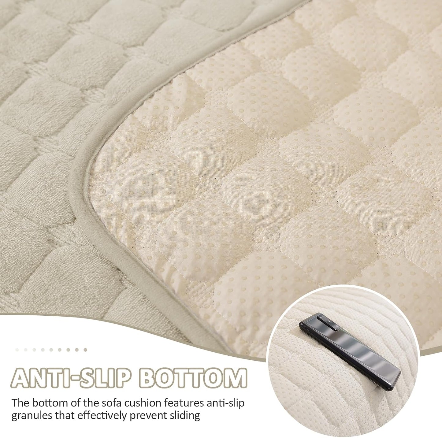Pet Couch Cover for Dogs Washable, Fuzzy Non-Slip Couch Covers for Sofa, Couch Covers for 3 Cushion Sofa, Plush Dog Couch Cover for Sectional, Loveseat (Beige, 27.6" X 71")