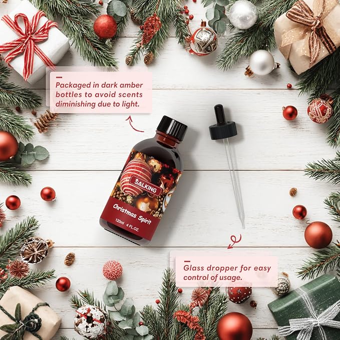 SALKING Christmas Spirit Fragrance Oil, 120ml Premium Essential Oils - Image 2