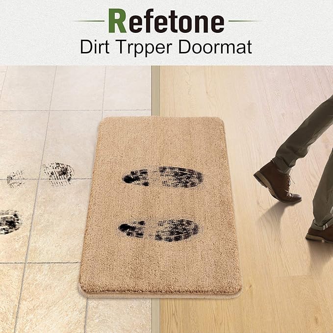 REFETONE Indoor Door Mat, Front Back Door Mat, Non-Slip Absorbent Resist Dirt - Image 4