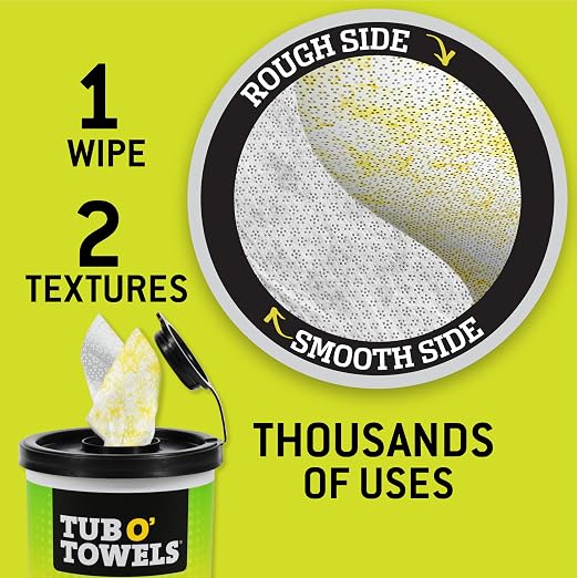 Tub O’ Towels TW75 Heavy-Duty 10" x 12" Size Multi-Surface Cleaning Wipes - Image 3