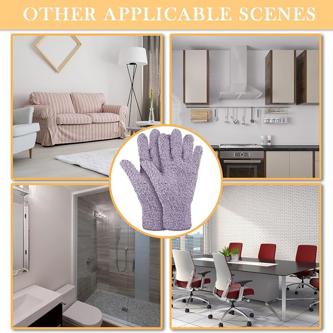 Patelai 3 Pairs Microfiber Plant Dusting Gloves Leaf Cleaning Gloves - Image 7