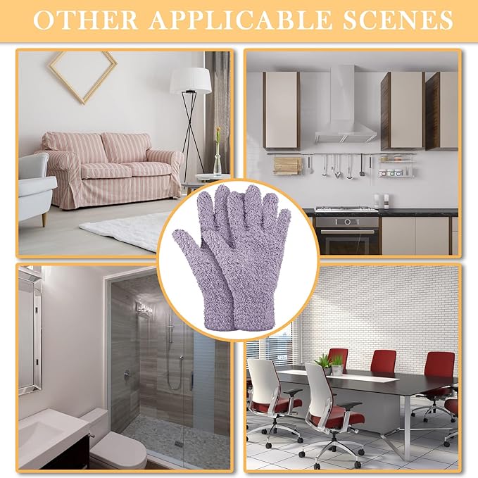 Patelai 3 Pairs Microfiber Plant Dusting Gloves Leaf Cleaning Gloves - Image 7