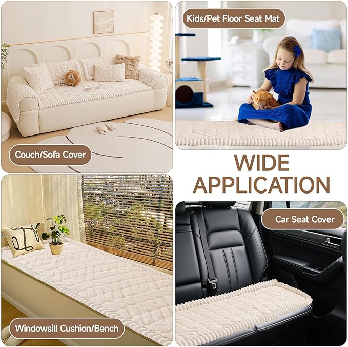 OTOB Couch Covers for 3 Cushion Couch Sofa Pet Friendly, Washable & Non Slip - Image 6