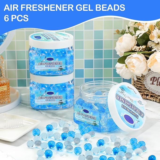 6 Pcs Air Freshener Gel Beads Bulk Odor Eliminator Beads Odor Removing Gel - Image 3