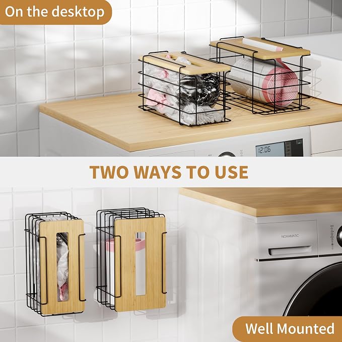 2 Pack Grocery Bag Holder for Plastic Bags - Image 2