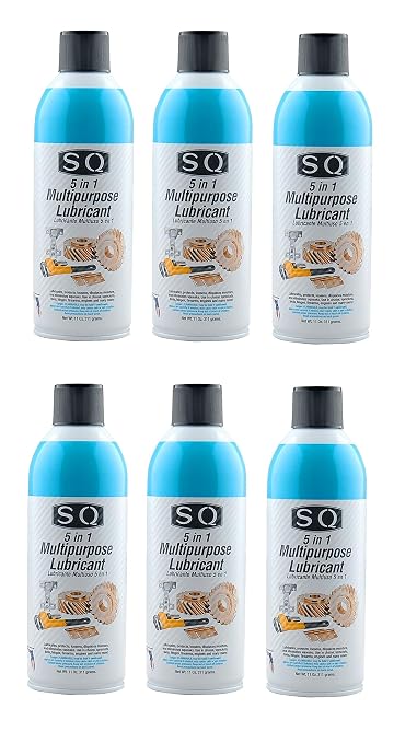 SQ 5 in 1 Multipurpose Oil and Lubricant, 6 Pack, 11 Oz per can by SQProductsofAmerica