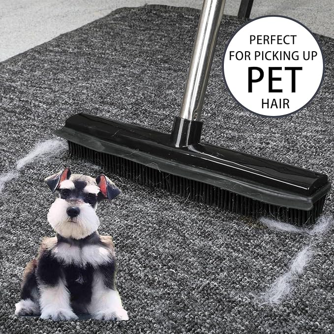 Rubber Broom and Pet Hair Removal Brush Set - Image 4
