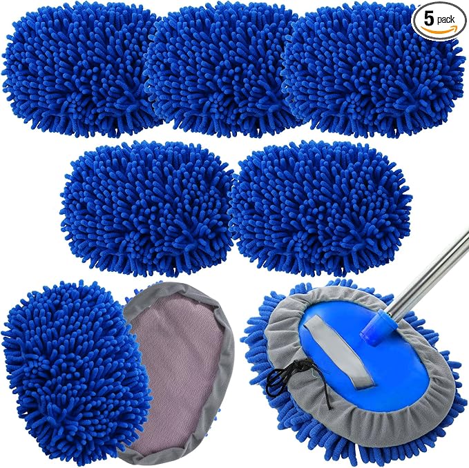 Layhit 5 Pcs Car Wash Mitt Set, Brush Not Included, Microfiber Mitt Cleaning by ShungLan