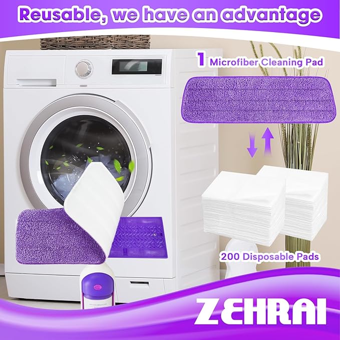 6 Pack Reusable Microfiber Mop Pads - Image 5