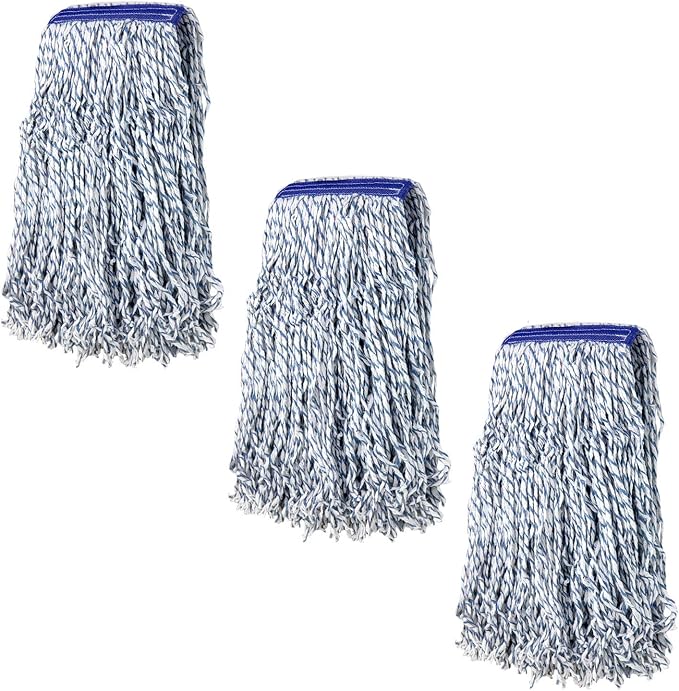 KLEEN Handler Cut End Finish Mop | 1.25" Universal Headband Maximum Absorption by BisonLife