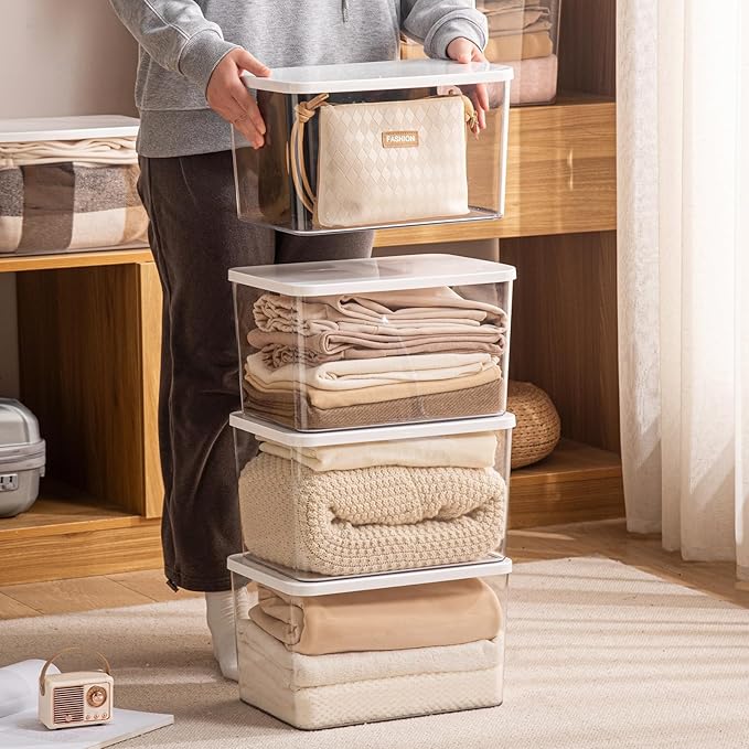 4-Piece Set, Plastic Storage Bin - Image 3