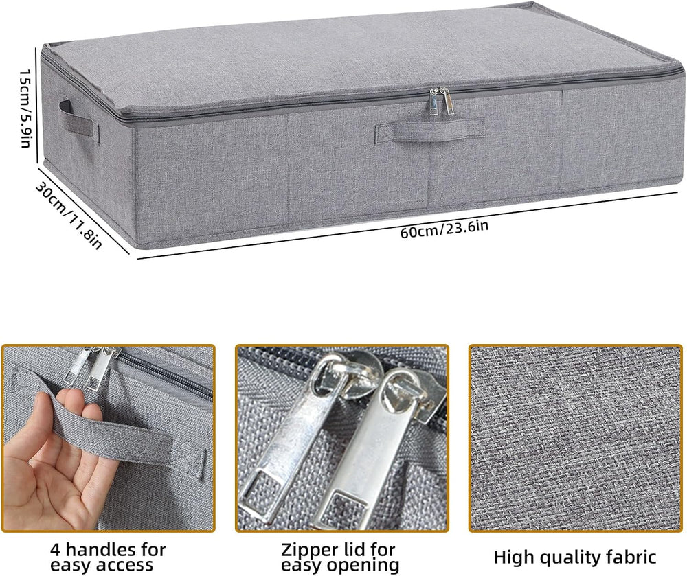 Under Bed Storage Container,Grey,23.6x11.8x5.9 Inch,3 Pack