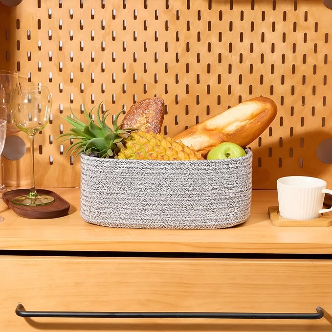 Small Storage Baskets for Organizing | Closet Organizer Bins | Shelf Toy Basket - Image 5