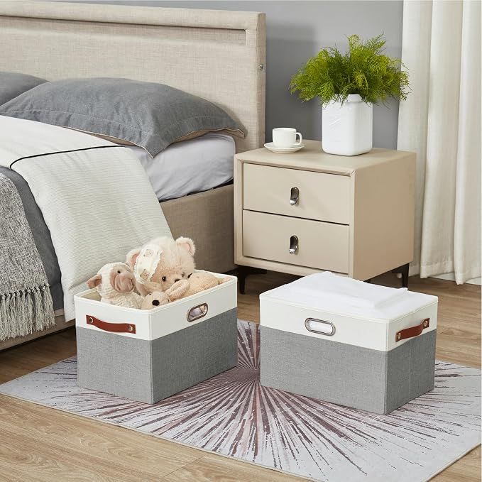Large Collapsible Fabric Storage Bins - Image 7
