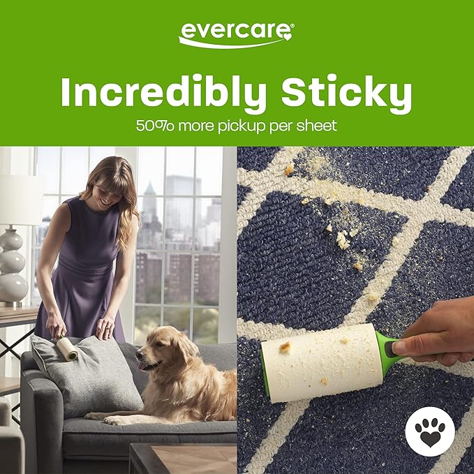 Evercare All Purpose Pet Hair Lint Roller, 100 Sheets – Reusable Sticky Roller - Image 5