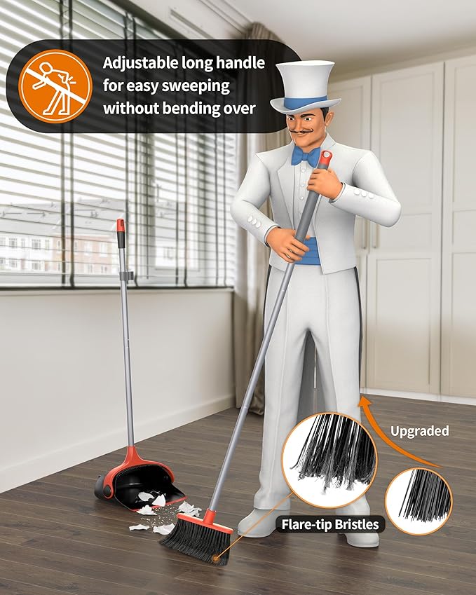 MR.SIGA Broom and Dustpan Set - Image 2