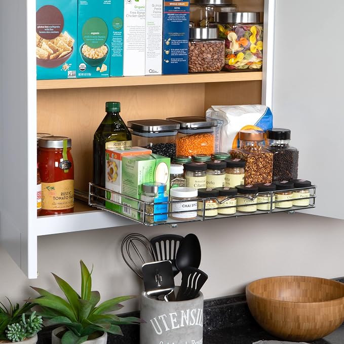Pull Out Cabinet Organizer for Spices, Cans - Image 4