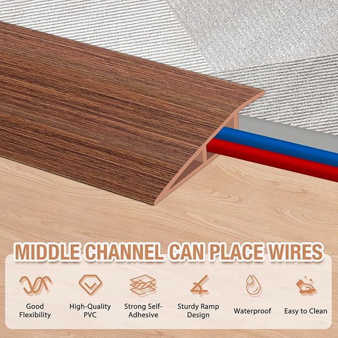 Floor Transition Strip Self Adhesive Vinyl Door Threshold - Image 3
