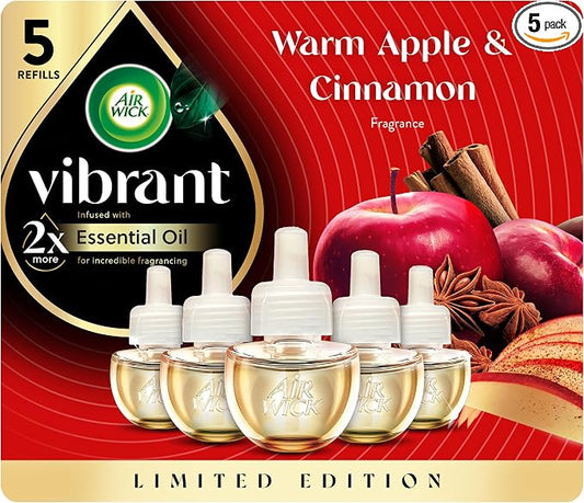 Air Wick Plug In Advanced Scented Oils Refills, Apple + Cinnamon, Fall by AirWick
