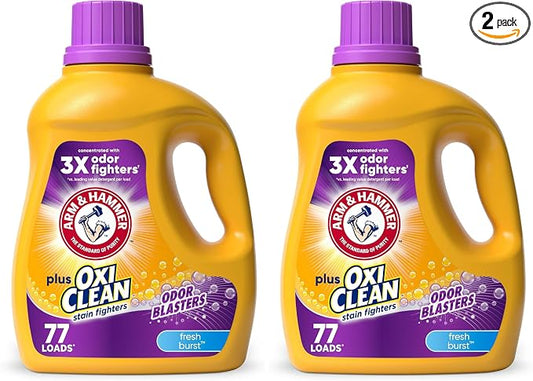 ARM & HAMMER Plus OxiClean Odor Blasters Fresh Burst, 77 Loads Liquid Laundry by ARMHAMMER