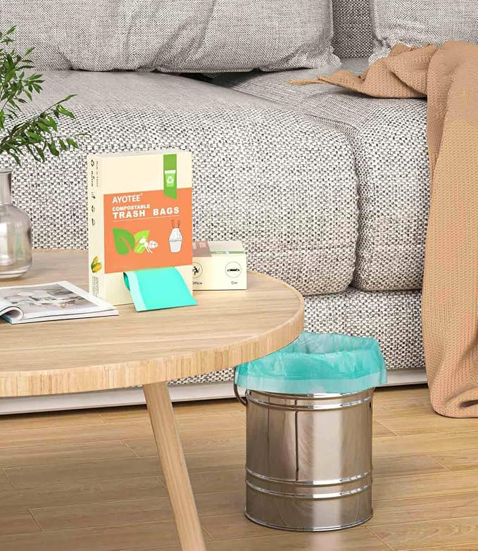 AYOTEE Compostable Trash Bags 4 Gallon Drawstring Trash Bags - Image 9