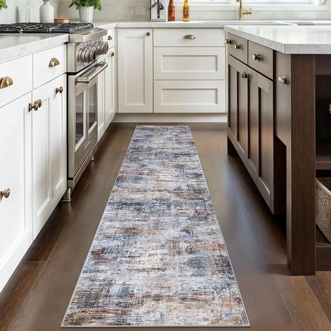 IOHOUZE Abstract Runner Rug 2x8 Ft Washable Runners - Image 2