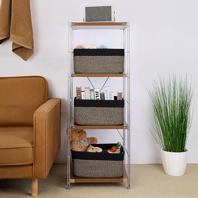Large Storage Baskets for Shelves, Closet Organizers Bins for Clothes Blanket - Image 4