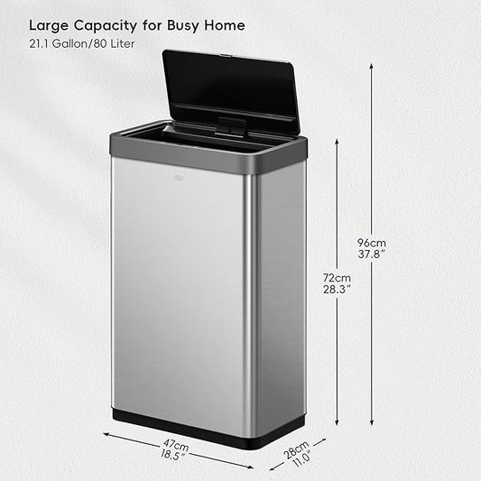 EKO Mirage X 80 Liter / 21.1 Gallons Motion Sensor Trash Can, Automatic Large - Image 2