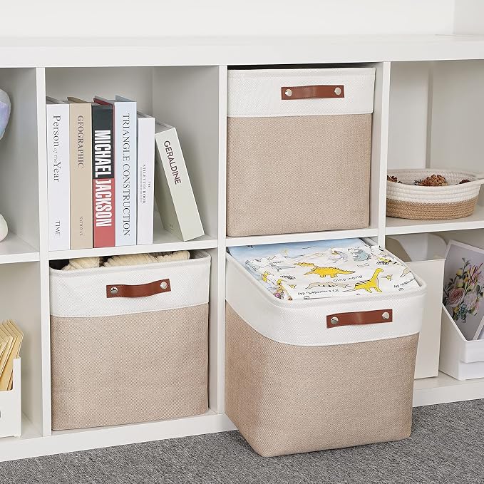 HNZIGE Cube Storage Baskets for Shelves Foldable Storage Baskets Cube Storage - Image 5