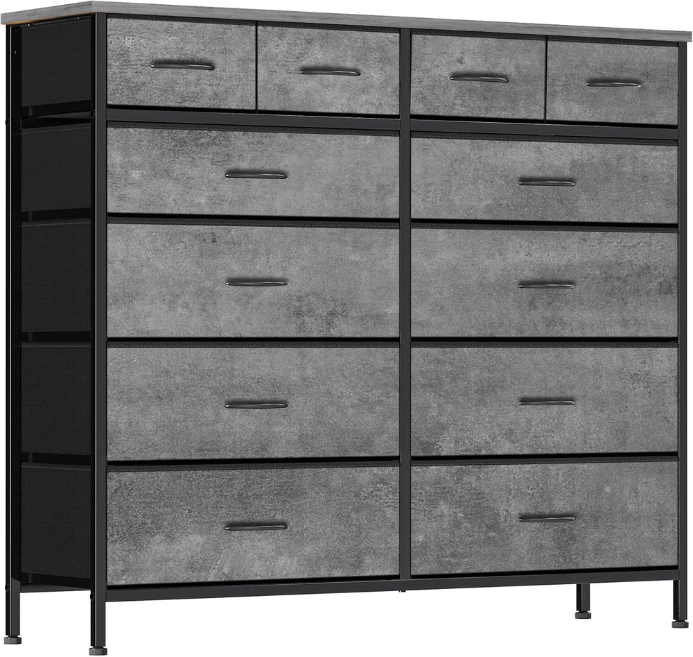 VASICAR Dresser for Bedroom with 12 Deep Drawers, Wide Chest of Drawers