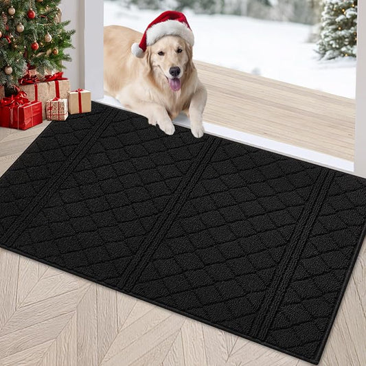 REFETONE Indoor Doormat, Front Back Door Mat 32"x40" Absorbent Rubber Backing by Refetone