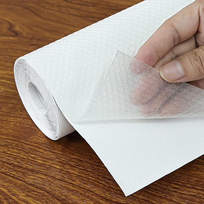 Shelf Liners 16 in x 20 ft Self-Adhesive EVA Drawer Mats, Cupboard Protector by Hersvin