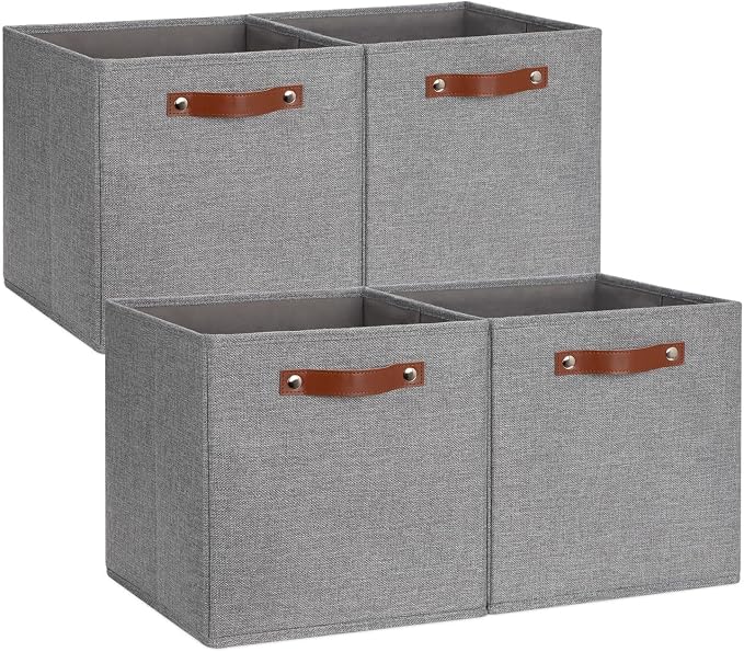 DULLEMELO Fabric Storage Cubes, 12 inch Cube Stroage Bins by DULLEMELO