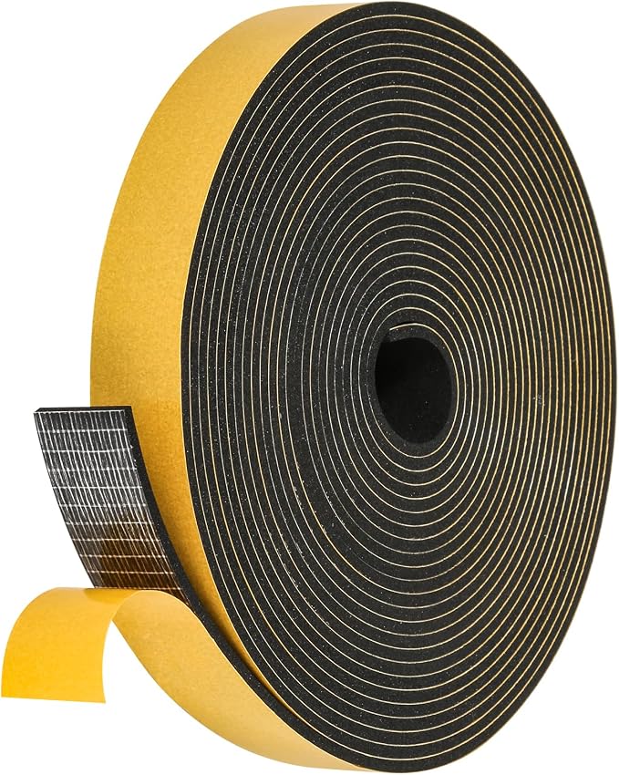 26Feet Weather Stripping Seal for Door Window, High Density Foam Tape, by Amzjjle