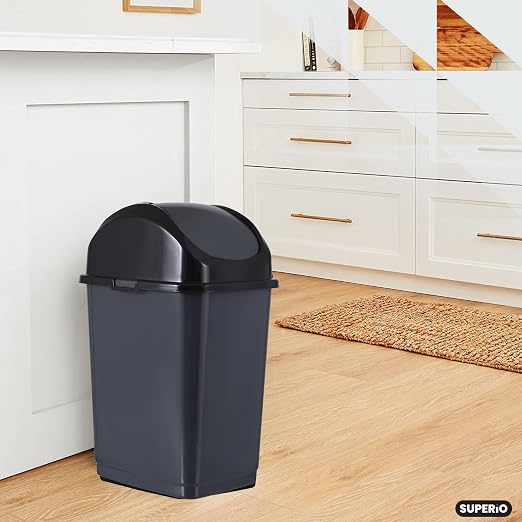 Superio Kitchen Trash Can with Swing Top Lid 9 Gallon Slim Waste Bin 37 Qt - Image 6