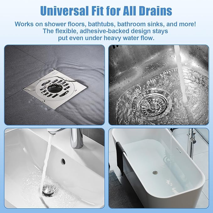 30 Pack Disposable Shower Drain Hair Catcher Hair Trap Drain Covers 4.3” - Image 6