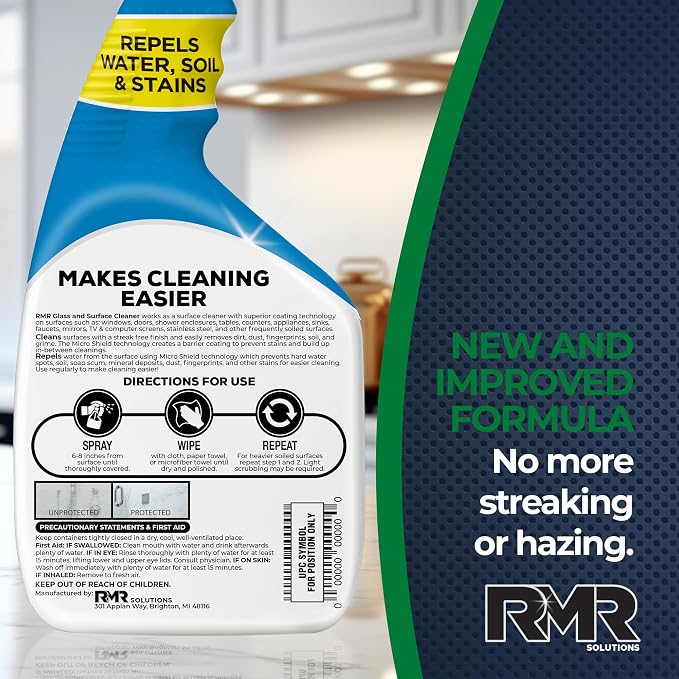 RMR Shower Spray, 2-in-1 Glass and Surface Cleaner Plus Repellent, Streak-Free - Image 2
