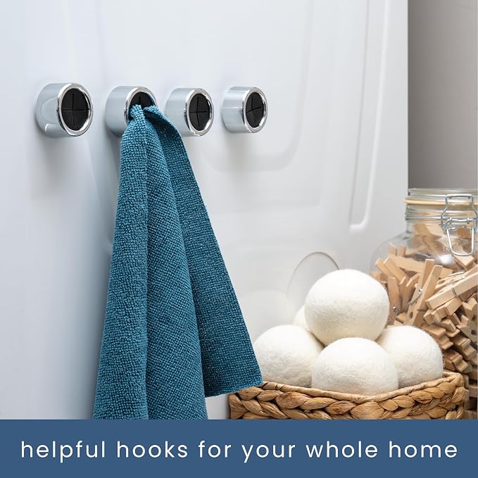 S&T INC. Round Adhesive Push Towel Hooks - Image 4
