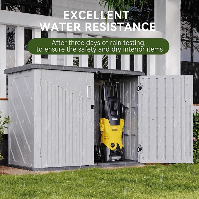 Aoxun White Outdoor Storage Cabinet - Image 8