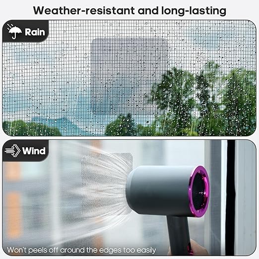 14 Sheets Window Screen Patches Repair Kit, Strong Adhesive Fiberglass Quick - Image 3