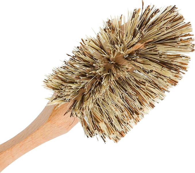 Redecker Extra Long Curved Dish Brush, Extra Strong Union Fiber Bristles - Image 2