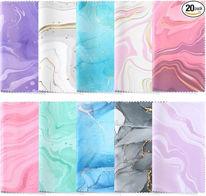 Sinmoe 20 Pcs Microfiber Cleaning Cloth Cute Marble Design Microfiber Cloth by Sinmoe