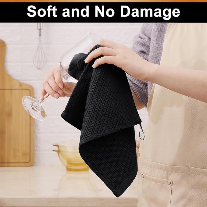Homaxy 100% Cotton Waffle Weave Dish Cloths - Image 4