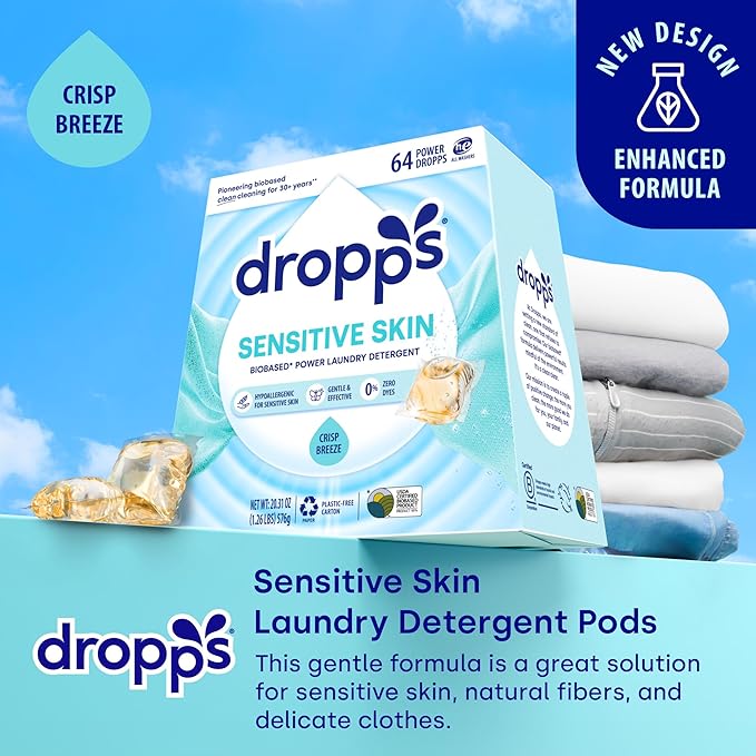 Dropps Sensitive Skin Laundry Detergent Pods, Crisp Breeze - Image 2