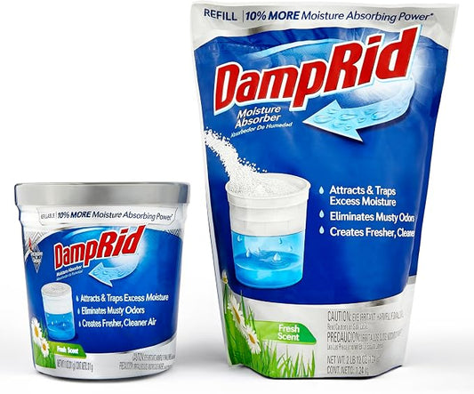 Damp Rid Refillable Moisture Absorber, Includes Single Damp Rid Fresh Scent by Ilios
