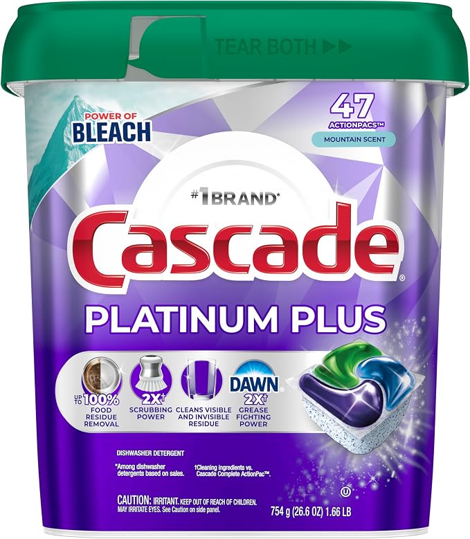 Cascade Platinum Plus Dishwasher Pods, Dishwasher Detergent, Dish Detergent Soap - Image 9