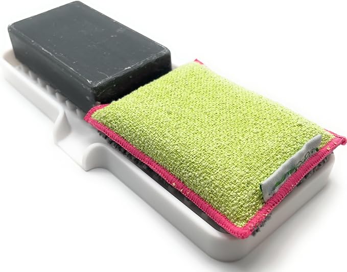 Happitasa Silicone Soap Dish Tray and Sponge Holder - Image 8
