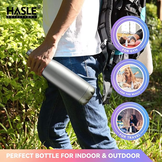 HASLE OUTFITTERS 17oz Stainless Steel Water Bottles, Vacuum Insulated Water - Image 6