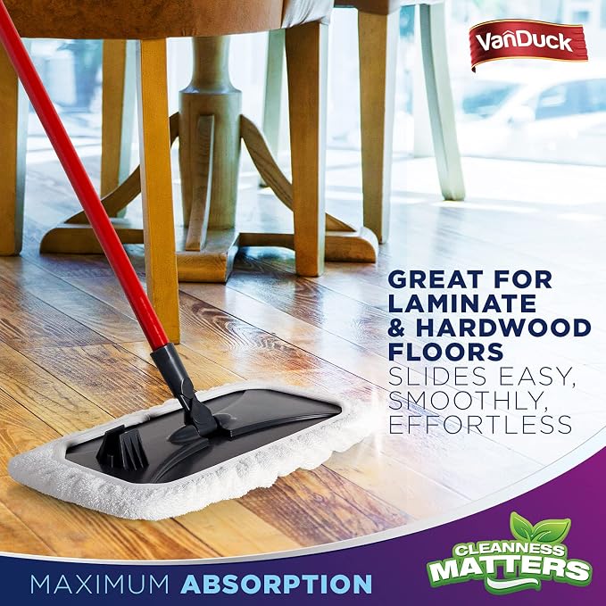 VanDuck 100% Cotton Terry Mop Pads 15x8 Inches 3-Pack, Terry Cloth Mop Covers - Image 4